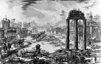 Utsikt över Forum Romanum, ur serien 